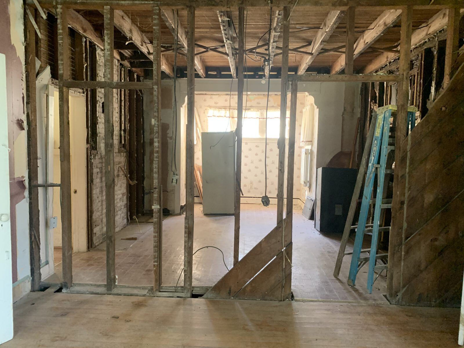 Inside the Craven House before restoration