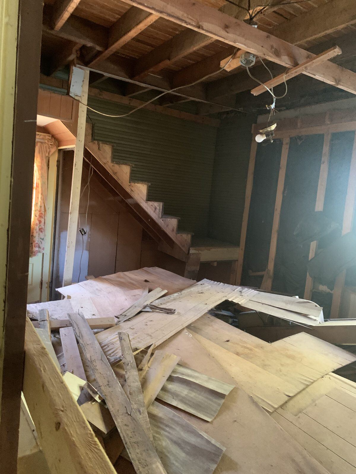 Inside the Craven House before restoration