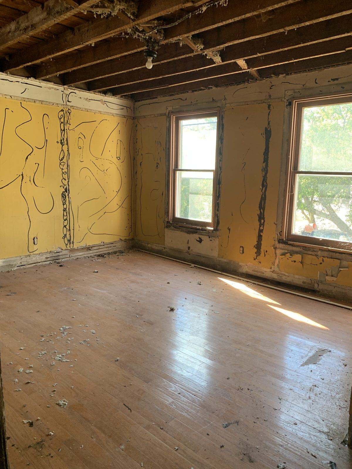 Inside the Craven House before restoration