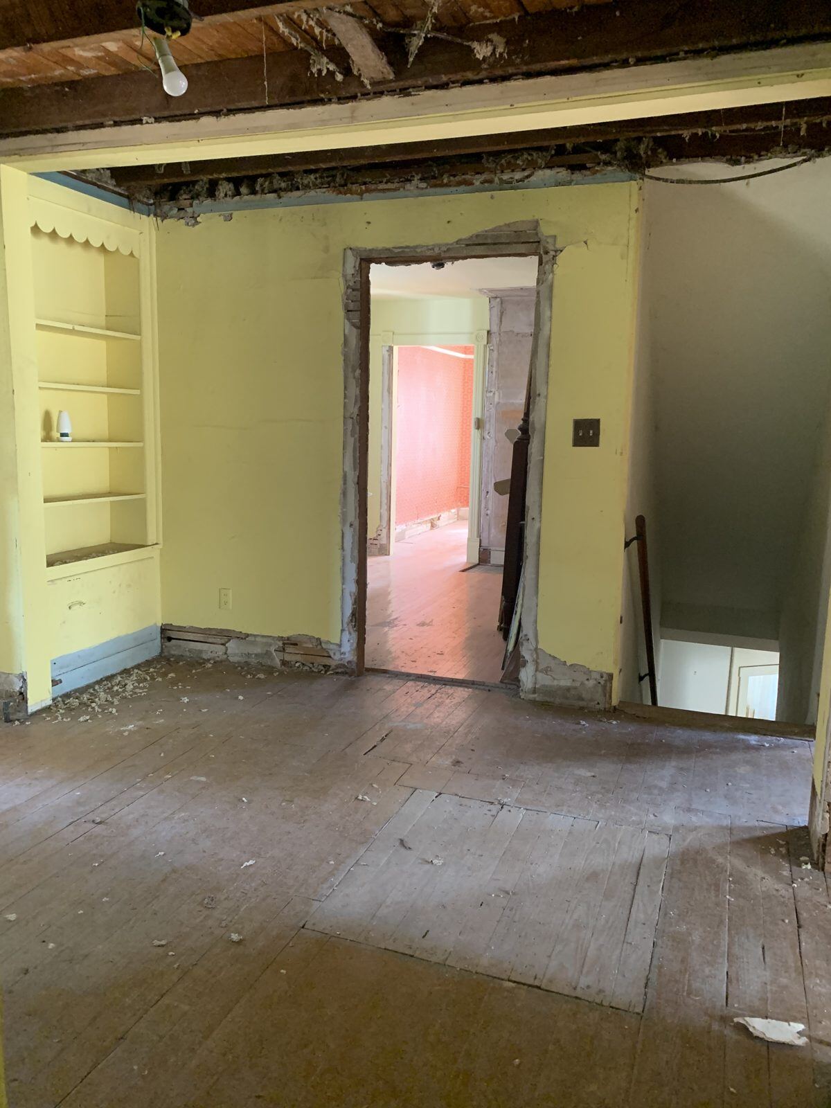 Inside the Craven House before restoration