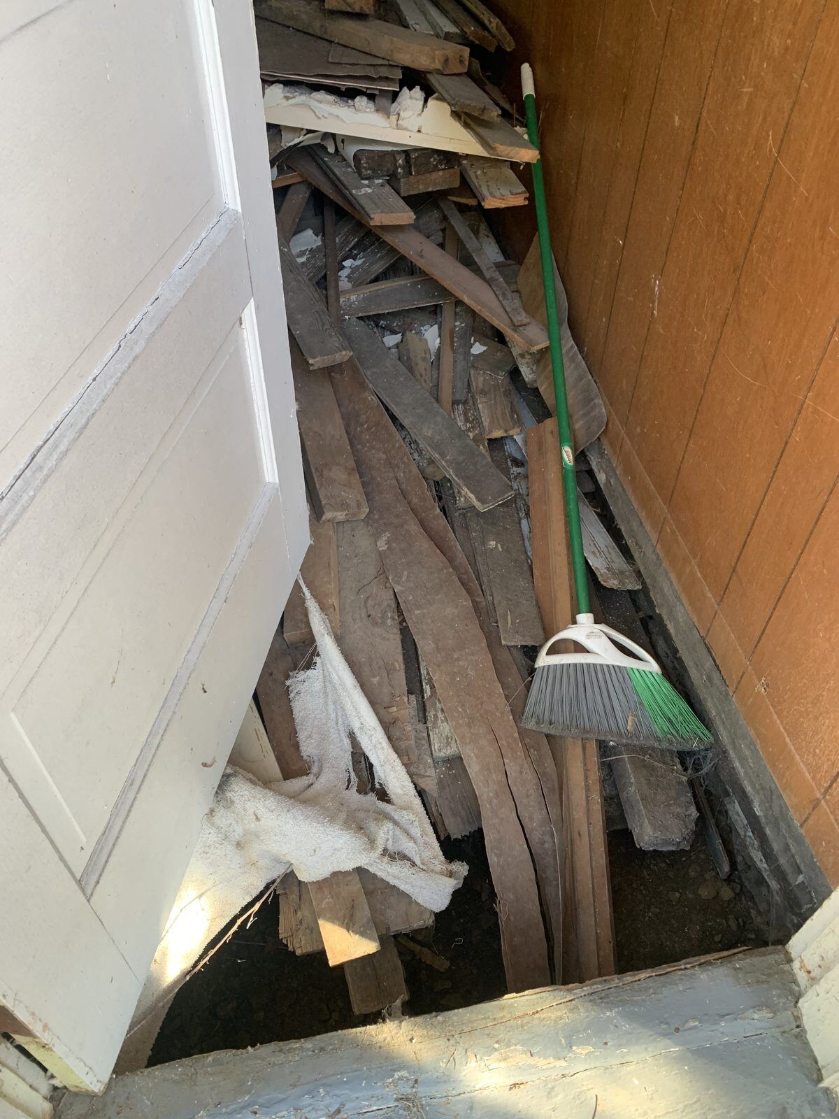 Inside the Craven House before restoration