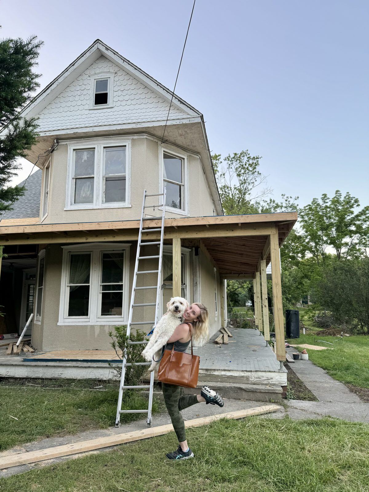 Lexie and Sawyer partway through the Craven House renovation