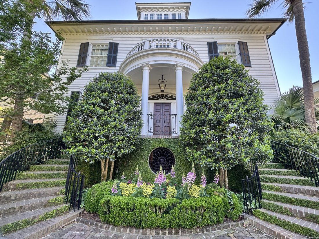 Grand historic Virginia home with landscaped grounds